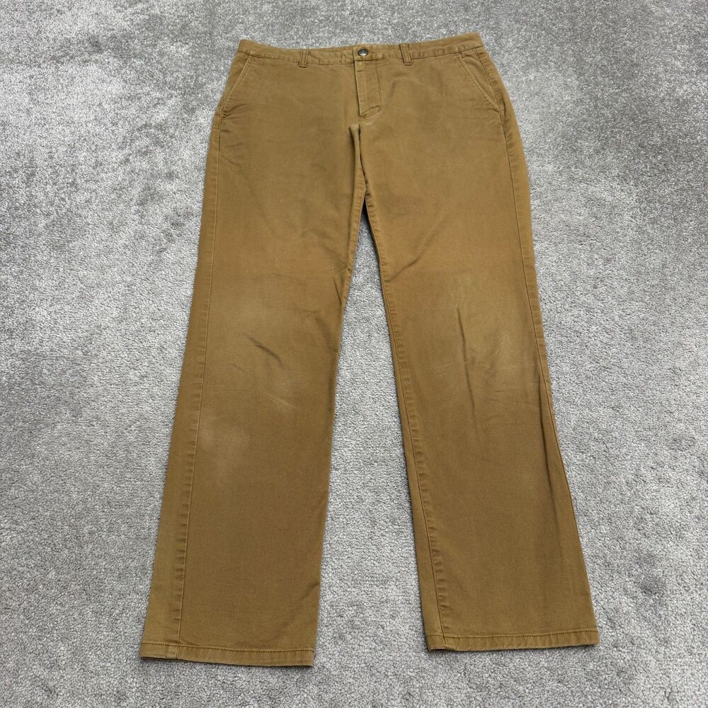 Bonobos Slim Fit Chino Pants Mens 34x32 Brown Straight Leg Cotton Casual Preppy